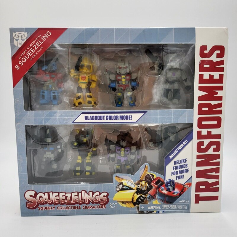 Transformers Squeezelings Blackout Color Mode 8-Pack - Nemesis Prime, Black Megatron, More!