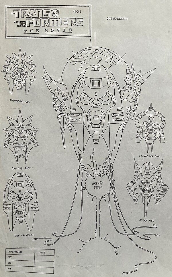 Transformers The Movie 1986 Concept Art Drawing Quintessons (11 of 15)