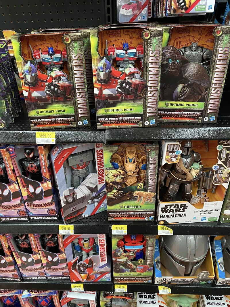 Rise Of The Beasts Voyager Optimus Primal, Optimus Prime, Titan Changers Out In Mexico
