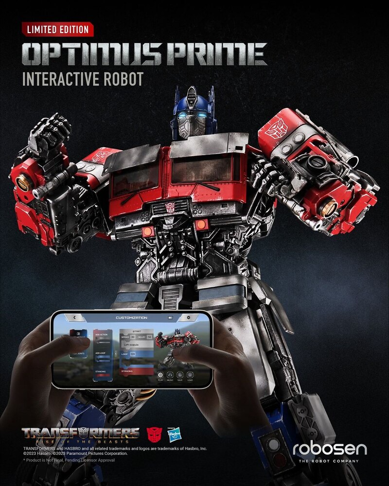 Robosen Rise Of The Beasts Optimus Prime Interactive Robot Rolls Out Next Month 