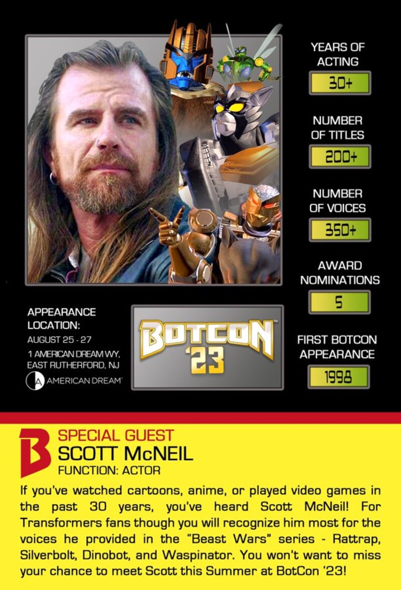  Scott McNeil Beast Wars Voice Actor to Guest at BotCon 2023