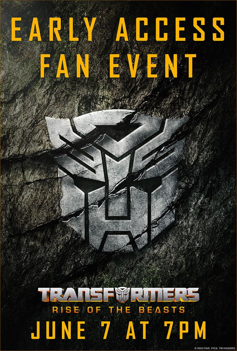 Fandango Early Access Fan Event on June 7th for Transformers: Rise of the Beasts