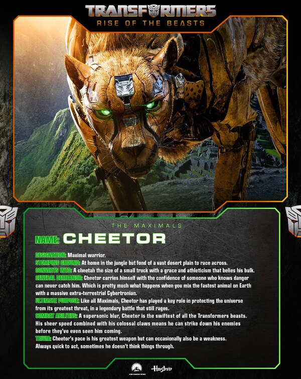 Official Chracter Biographies For Transformers Rise Of The Beasts  (6 of 16)