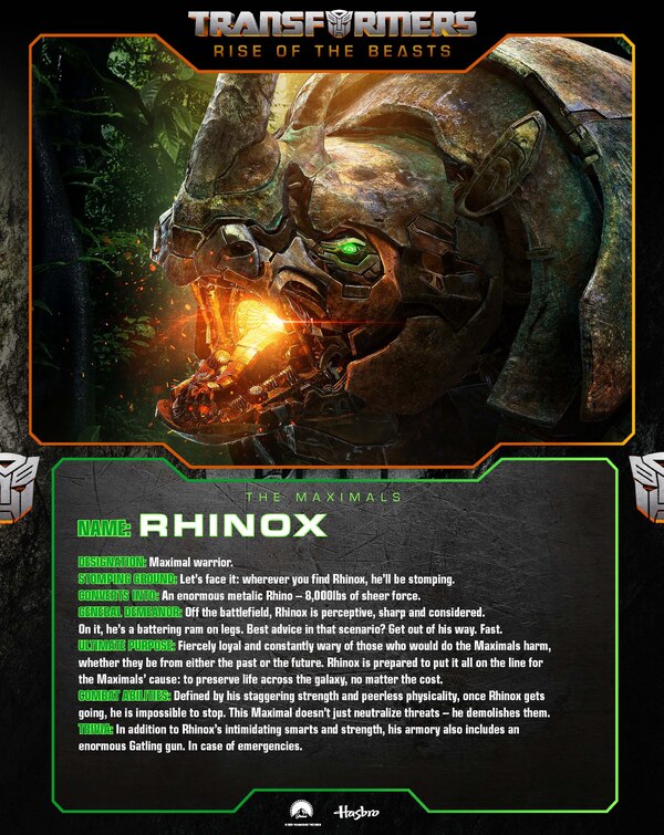 Official Chracter Biographies For Transformers Rise Of The Beasts  (8 of 16)