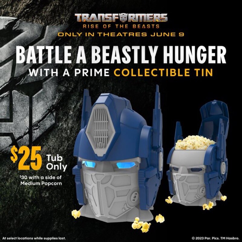 Daily Prime - Optimus Prime Popcorn Tub Battles Your Beastly Hunger
