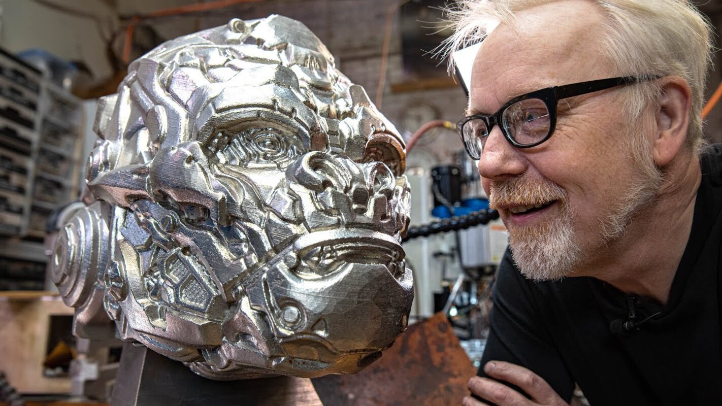 WATCH! Adam Savage & Massive 3D-Printed Metal Optimus Primal Head from Transformers: Rise Of The Beasts