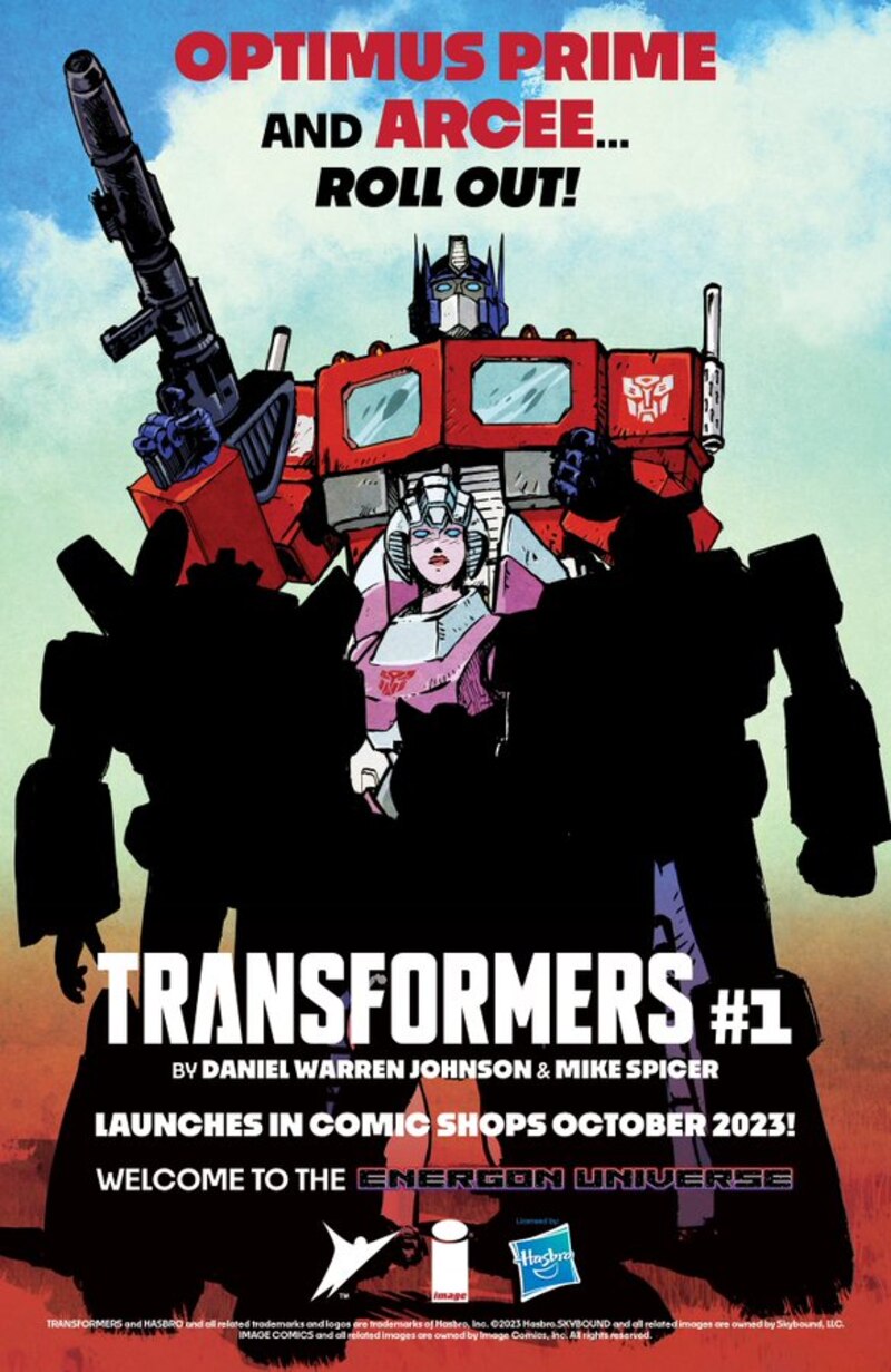 Optimus Prime, Arcee, More Roll Out Transformers #1 Promo Poster from Image Comics