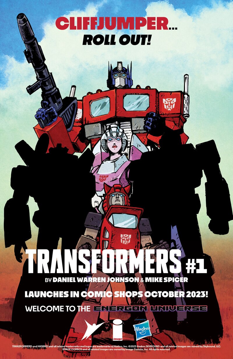 Cliffjumper Rolls Out Transformers #1 Promo Poster from Image Comics
