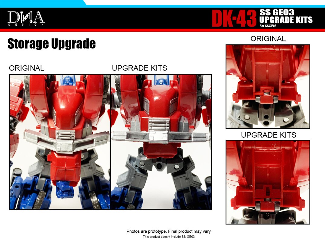 DK-43 Upgrade Kit for Transformers Studio Series 03 Optimus Prime Gamer  Edition