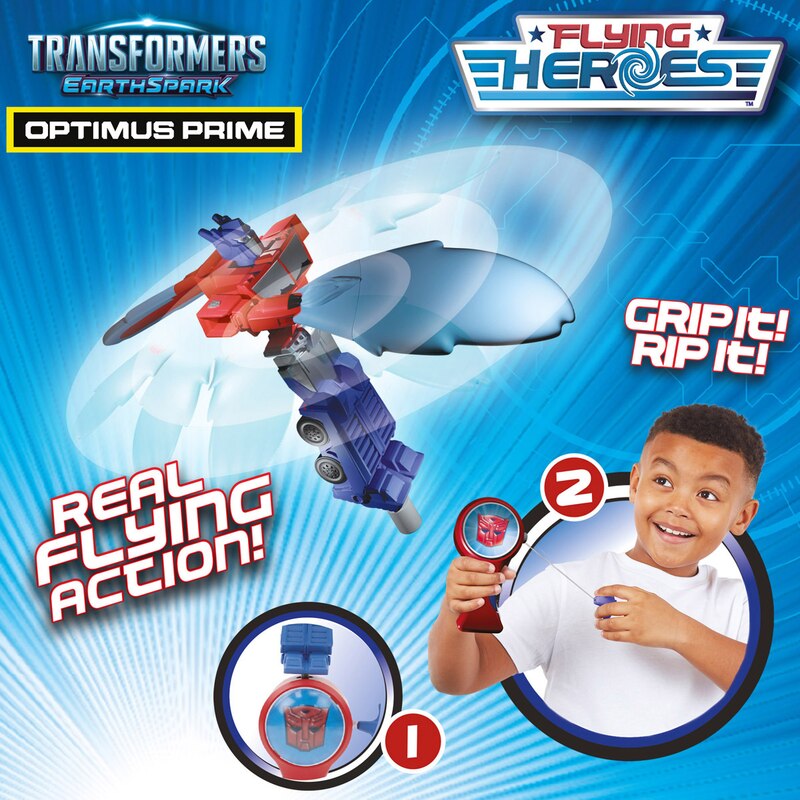 Optimus Prime Figure Flying Heroes Whirly from Transformers EarthSpark