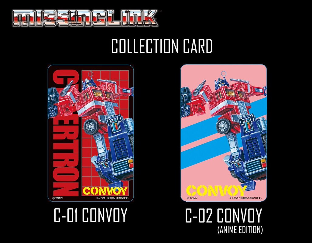 Missing Link Convoy Collection Cards Images from Takara TOMY Transformers