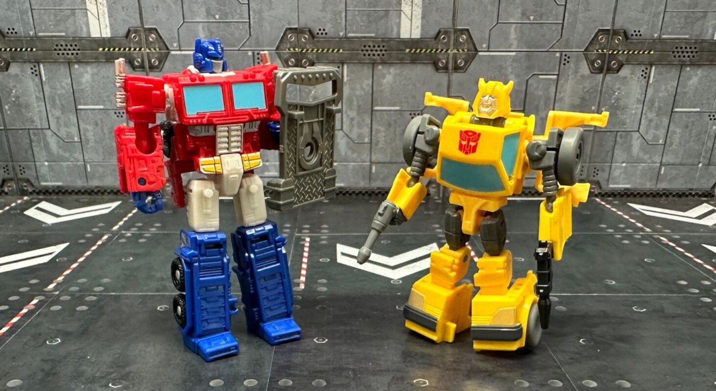 Core Class Optimus Prime & Bumblebee Playset In-Hand Images of Legacy  Evolution Exclusive Set