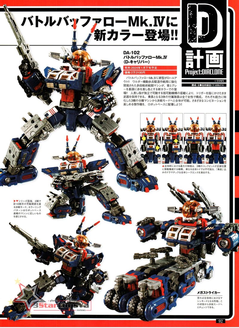 Figure King No. 307 Diaclone Battle Buffalo iV, Argo Versaulter Guard Fleet Version