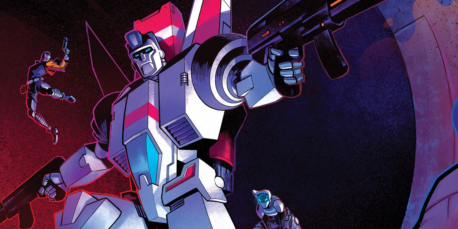 Jetfire, Skuxxoid, Quintesson Prosecutor Transformers Comic Covers from Void Rivals Reprints
