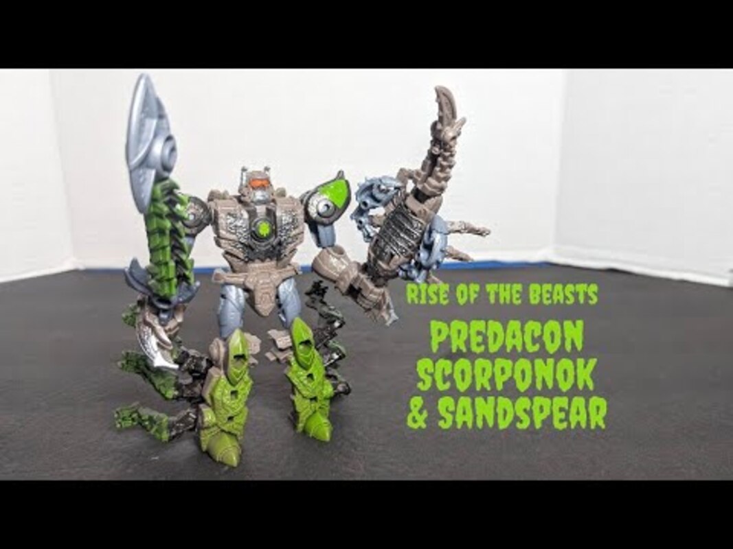 Buzzworthy Bumblebee  Predacon Scorponok With Sandspear Rise Of The Beasts Set - Rodimusbill Review