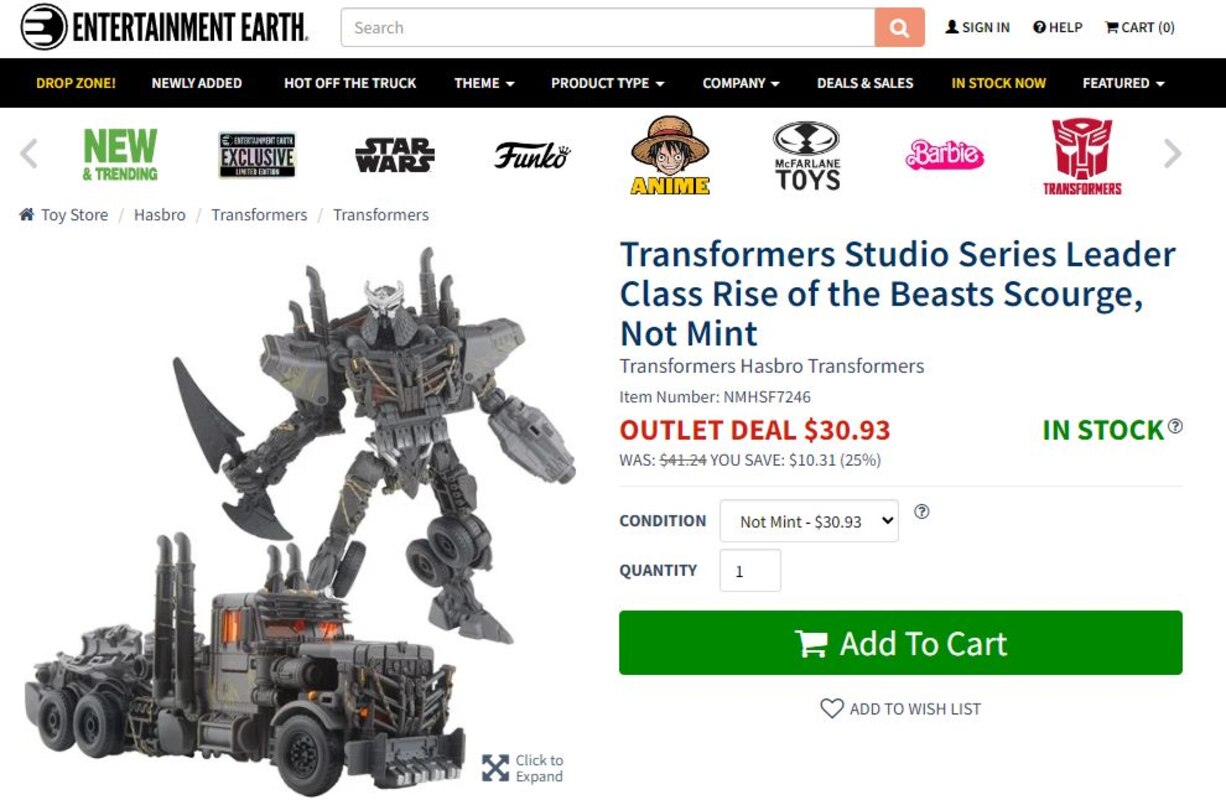 Scalper Buster - Scourge ROTB Studio Series Leader Class $31 Outlet Deal