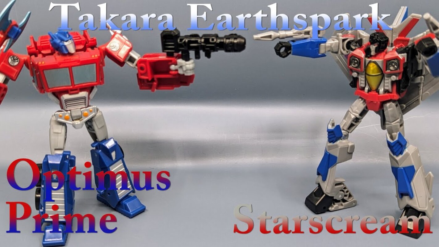 Chuck's Reviews Transformers Takara Earthspark Deluxe Class Optimus Prime And Starscream
