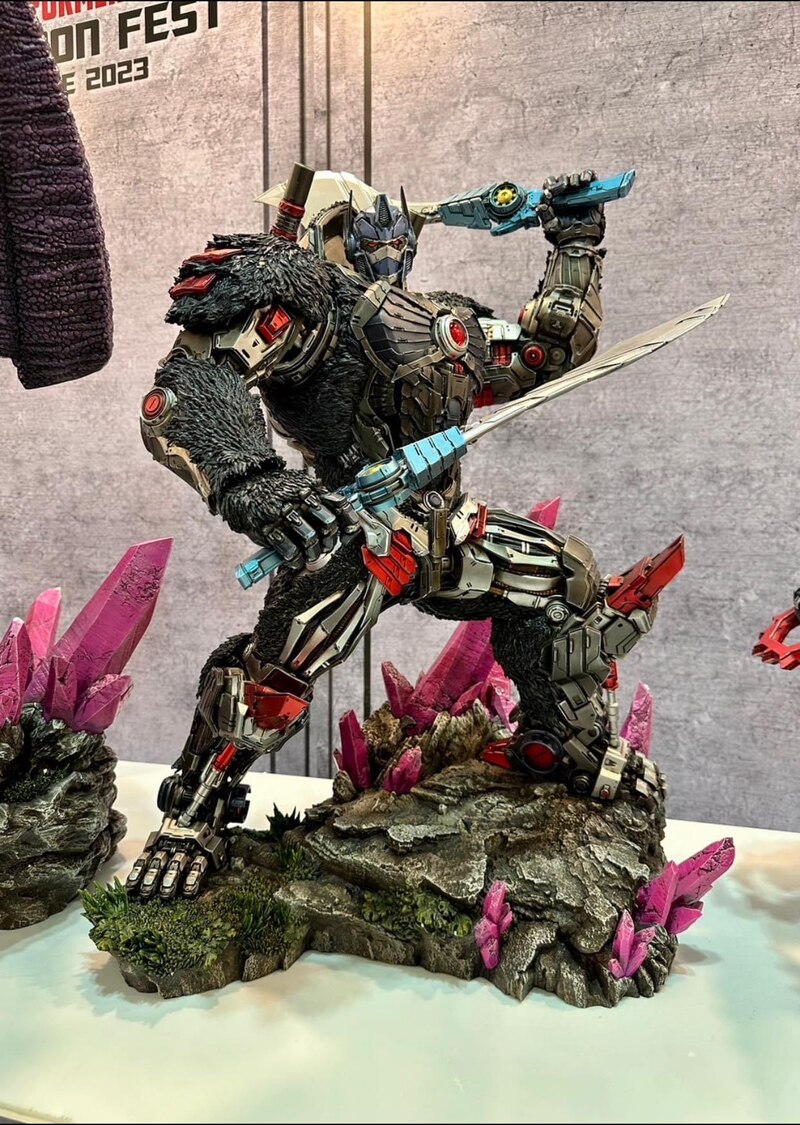 Beast Wars Megatron, Optimus Primal Statues Color Images From XM Studios  Transformers