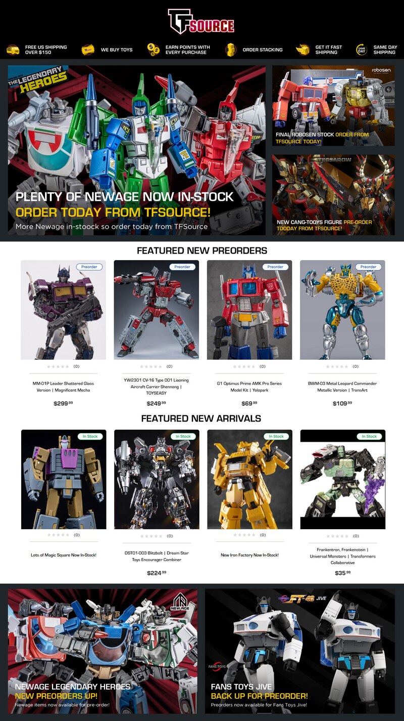 TFSource News - Robosen final stock, Frankenbot, Magnificent Mecha, Newage, CANG-Toys and More!