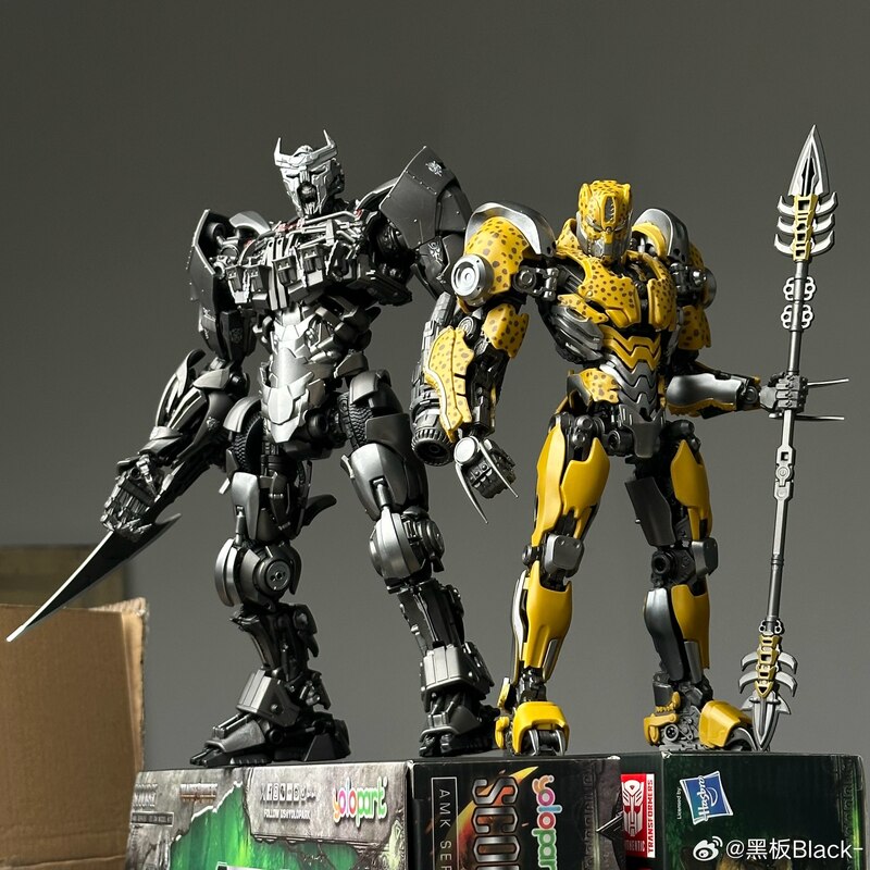 In-Hand Images of Rise of the Beasts Scourge & Cheetor from Yolopark AMK Series