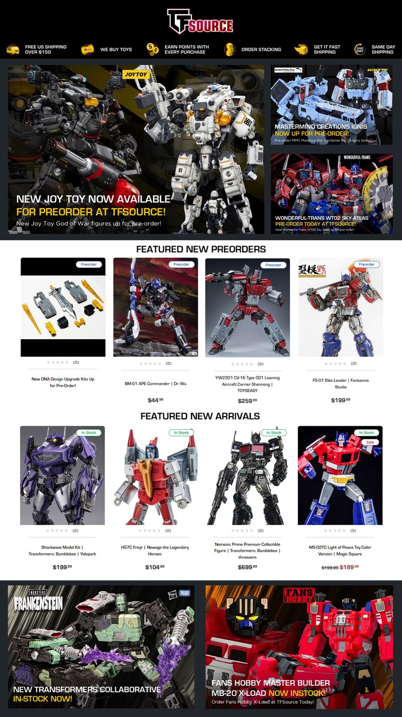 TFSource News - New Joy Toy Preorders, MMC Ignis, DNA Upgrade Kits, Fantasmo Studio and More!