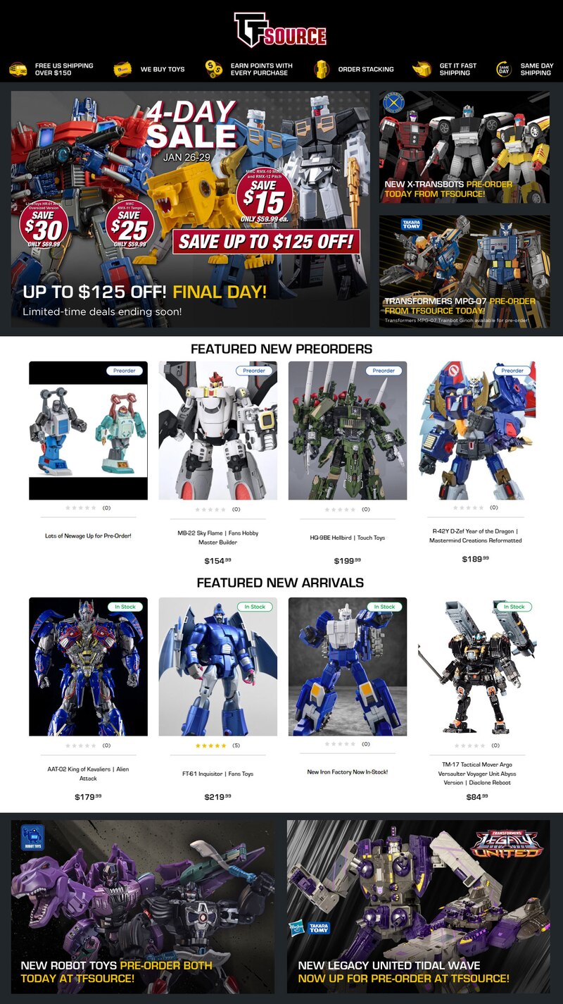 TFSource News - FH Sky Flame, MPG Trainbot Ginoh, Newage, Robot Toys, X-Transbots and More!