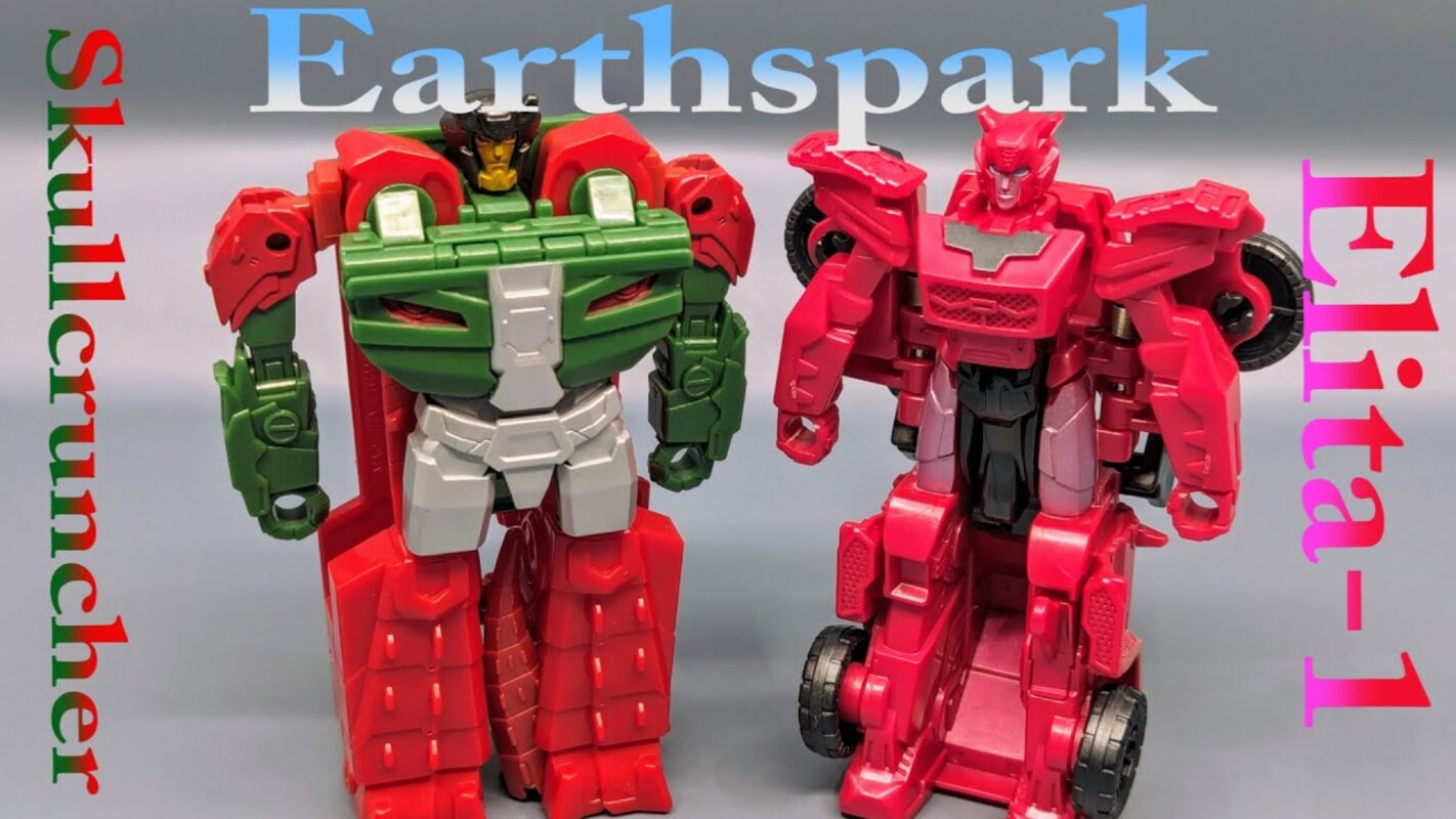 Chuck's Reviews Transformers Earthspark Flip Changers Skullcruncher And Elita-1