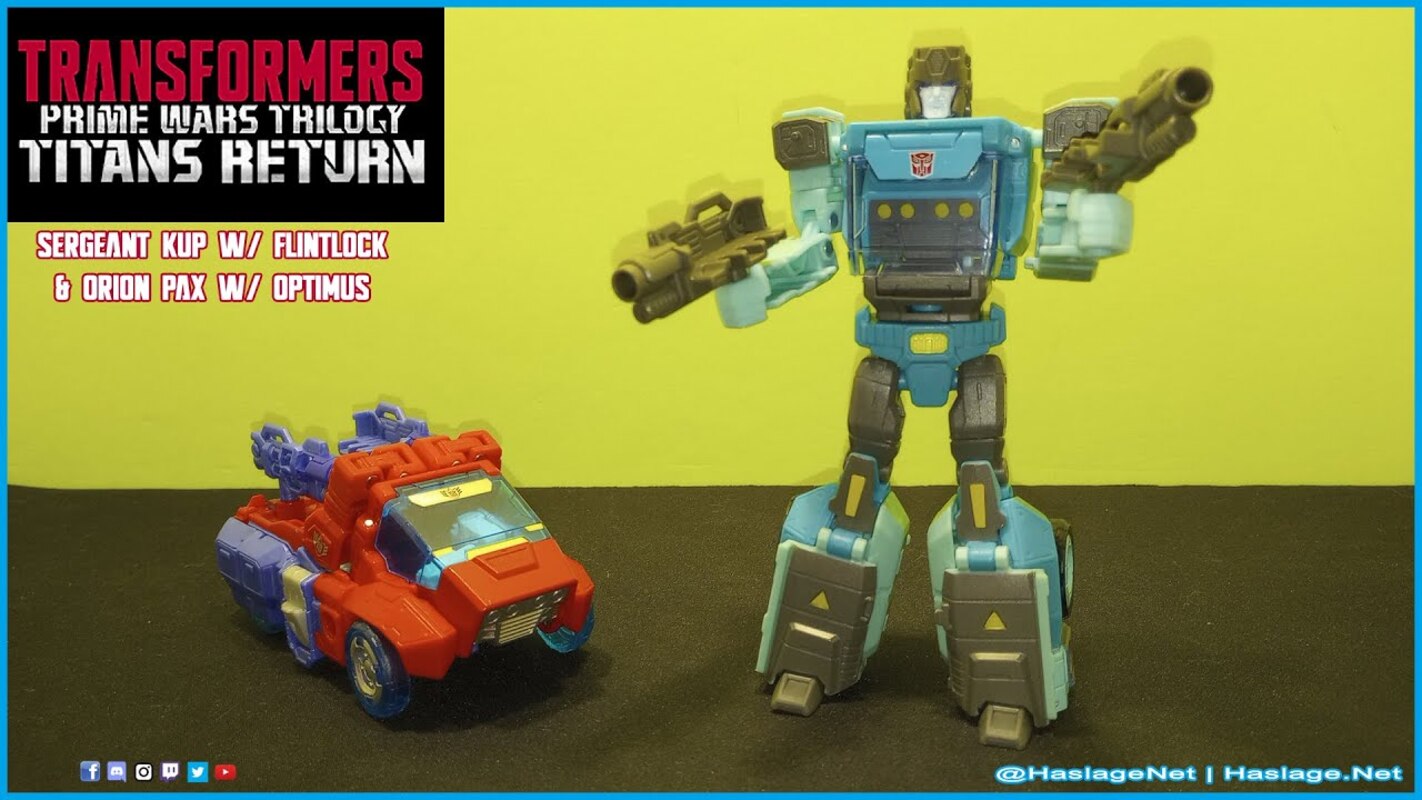 Transformers Titans Return Deluxe Sergeant Kup W/ Flintlock & Orion Pax W/ Optimus - Hne Toys