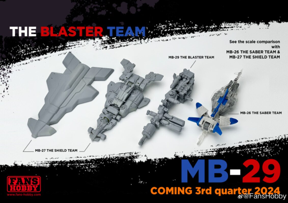 Fans Hobby Saber Team, Blaster Team, Shield Team, Black Convoy, More Official Images