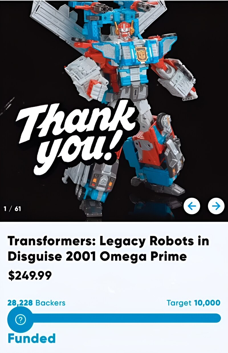 HasLab Transformers Omega Prime Project Closes with 28,228 Backers!