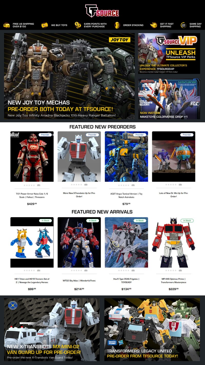 TFSource News - Joy Toy, X-Transbots, threezero Nuka Cola Power Armor, Colorverse Exclusives and More!