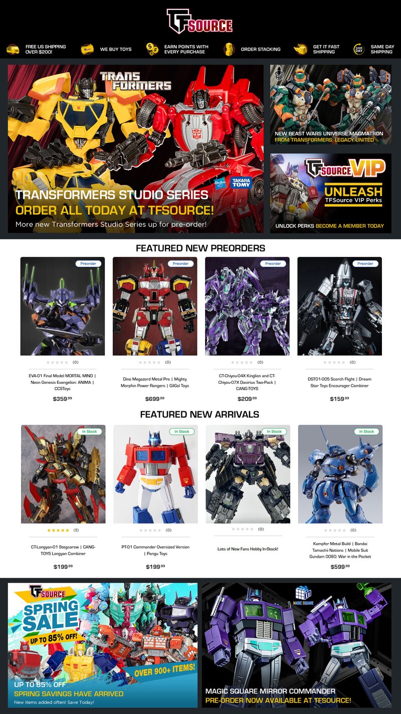 TFSource News - Studio Series Preorders, Magic Square, CANG TOYS, Spring Sale & More!
