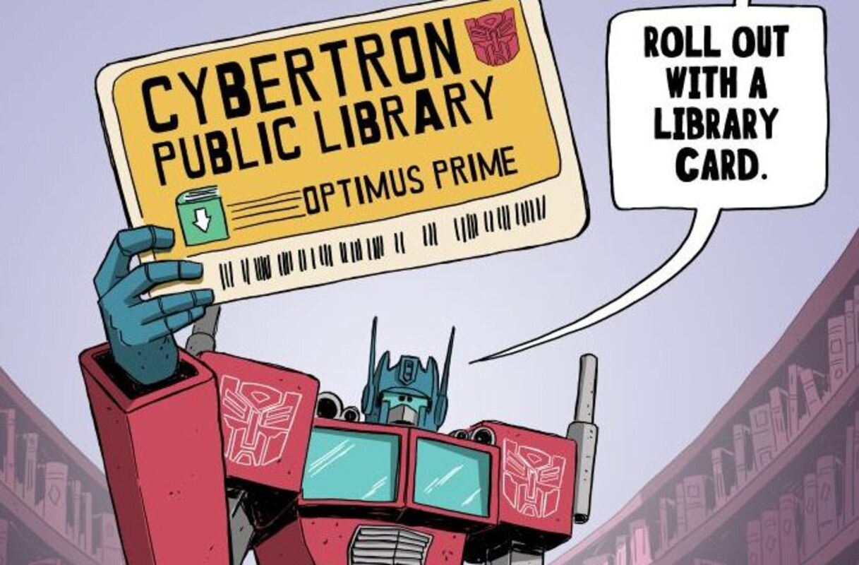 Daily Prime - Optimus Prime Rolls Out for Library Card Sign-Up Month with Skybound & Hasbro