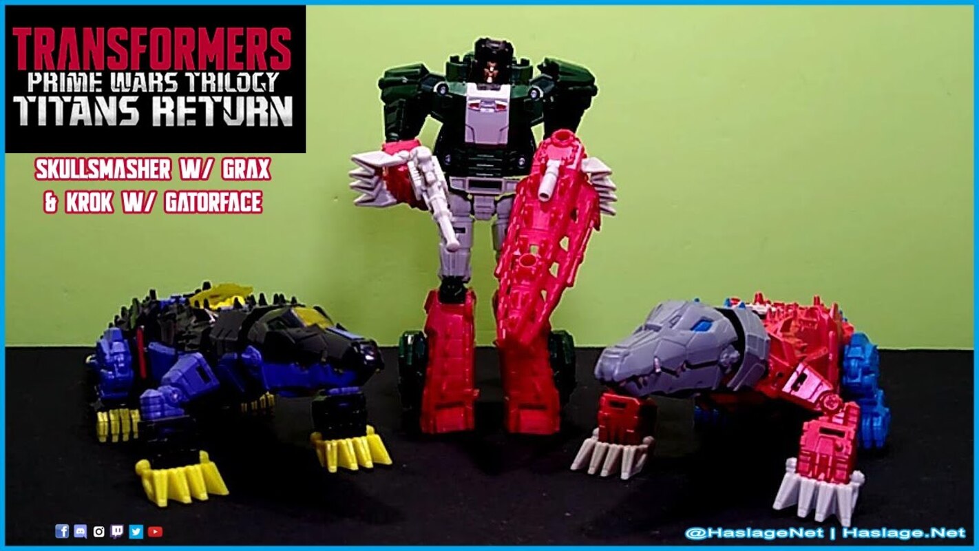 Transformers Titans Return Deluxe Skullsmasher W/ Grax & Krok W/ Gatorface - HNE Toys