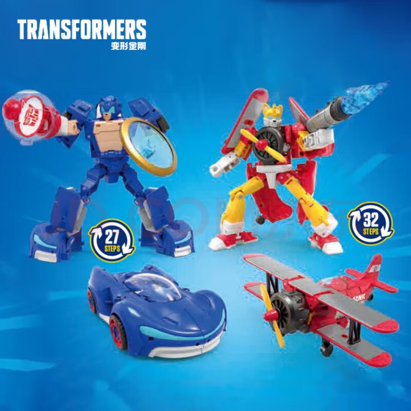 Image of  Tranformers X Sonic Hedgehog Action Figures Collaboration