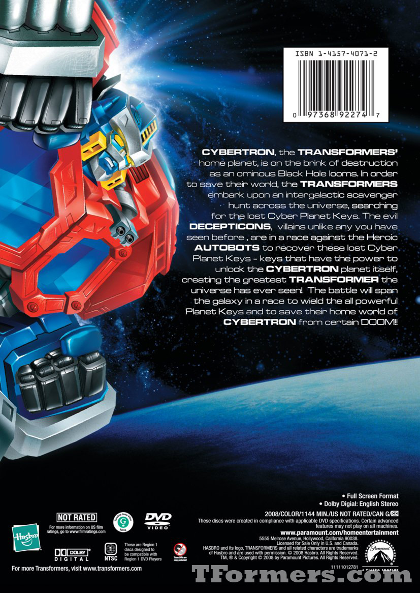Cybertron: Ultimate Collection DVD Set Backing